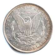 1890 Frosty White Uncirculated Morgan Dollar