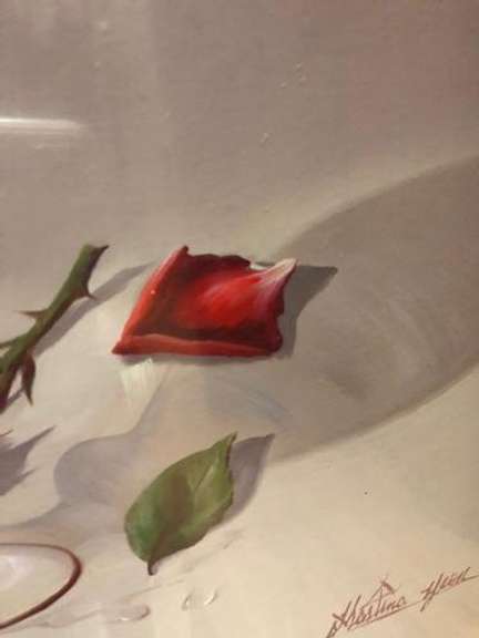 Roses for My Love Stunning Realist Painting