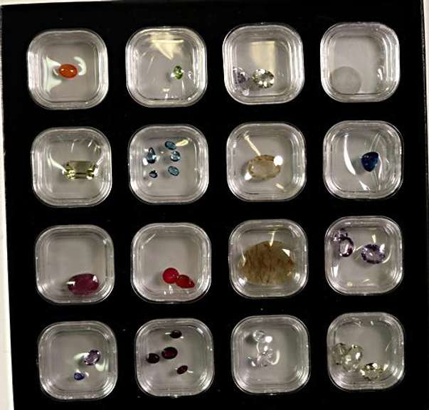 Lot of Multi Color Gemstone Tray