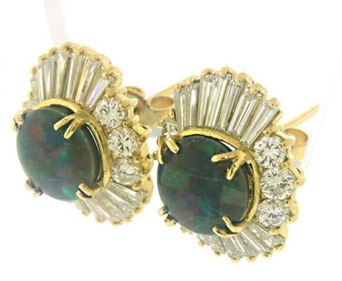 Gorgeous Baguette & Round Diamond Earrings