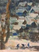 Stunning Painting of Town in Ples, Blue Ridge