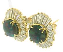 Gorgeous Baguette & Round Diamond Earrings