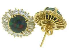 Gorgeous Baguette & Round Diamond Earrings