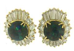 Gorgeous Baguette & Round Diamond Earrings