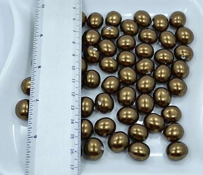 Bronze Baroque Shell Pearl 59 Ct. 15 x 13 mm Beads
