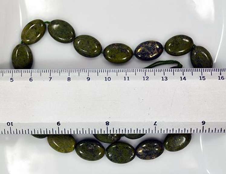 Green Pyrite, 44 Ct. 16 x 12mm Puffed Oval Beads