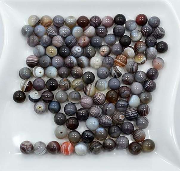 Botswana Agate Gemstone 117 Count 10mm Round Beads