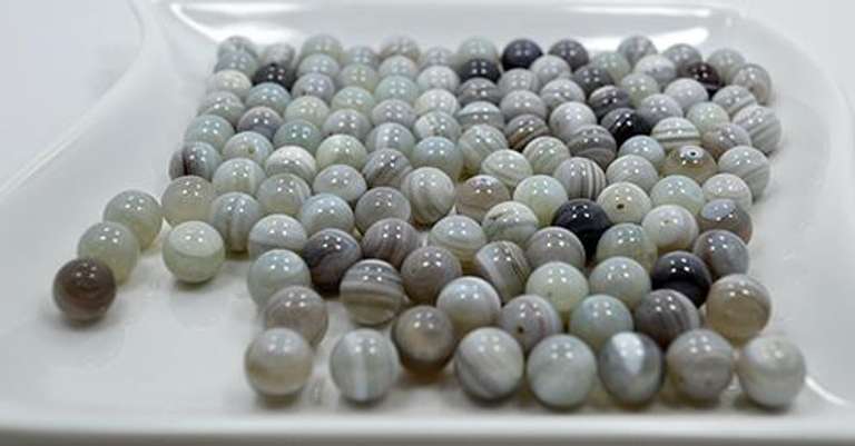 Botswana Agate Gemstone 121 Count 10mm Round Beads