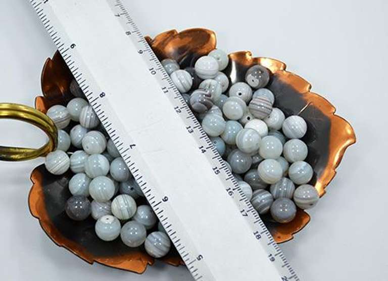 Botswana Agate Gemstone 121 Count 10mm Round Beads