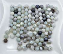 Botswana Agate Gemstone 121 Count 10mm Round Beads