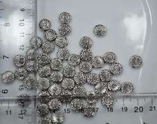 Coin Pewter Spacer Beads Sun Pattern, 50 Ct. 10 X 4 mm