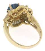 Elegant Blue Sapphire and Diamond Ring