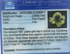 Elegant Blue Sapphire and Diamond Ring