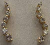 14kt Gold Diamond Journey Earrings