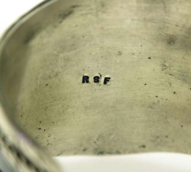 Vintage Navajo Cuff Heavy Sterling Silver Bangle