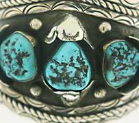 Vintage Navajo Cuff Heavy Sterling Silver Bangle