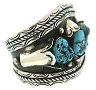 Vintage Navajo Cuff Heavy Sterling Silver Bangle
