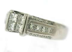 Brilliant 14kt WG Invisible Set Diamond Ring