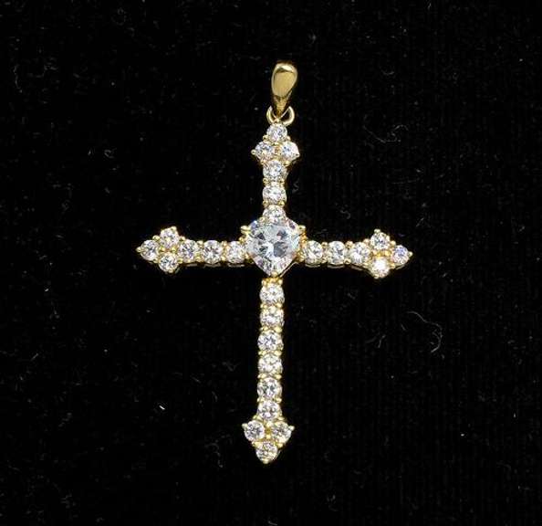 14Kt Cubic Zirconia Cross