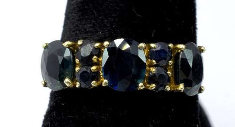 Blue Sapphire Ring, 14KT Yellow Gold