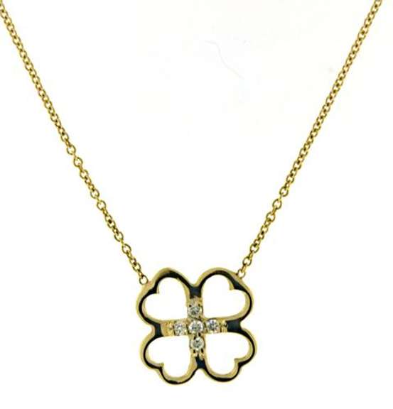 Fancy Diamond Clover Necklace