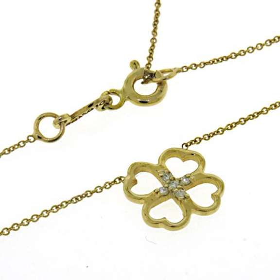 Fancy Diamond Clover Necklace