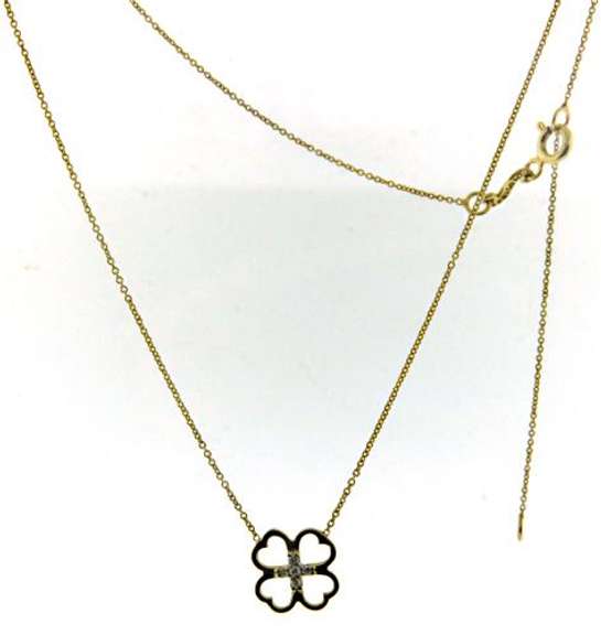 Fancy Diamond Clover Necklace