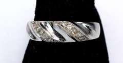 Diamond Band Ring, 14KT White Gold