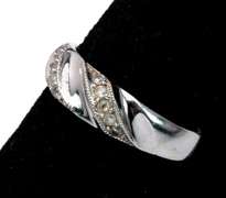 Diamond Band Ring, 14KT White Gold