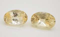 Set of Two Natural Citrine Gemstones