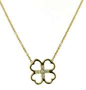 Fancy Diamond Clover Necklace