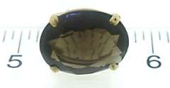 Beautiful 14kt YG Oval Smokey Quartz Stud Earrings