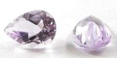 Stunning PAIR of ROSE AMETHYST PEAR shape Gemstones