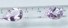 Stunning PAIR of ROSE AMETHYST PEAR shape Gemstones