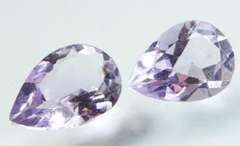 Stunning PAIR of ROSE AMETHYST PEAR shape Gemstones