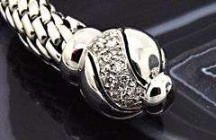 FOPE 18KT WHITE GOLD DIAMOND CUFF BRACELET.