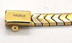 14KT TRI COLOR LADIES OMEGA NECKLACE.