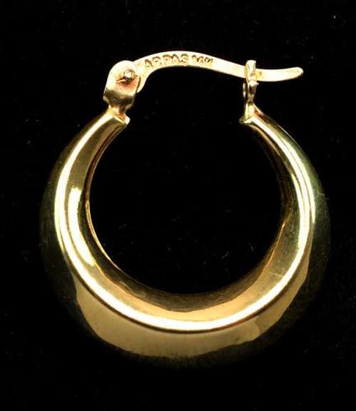 Interesting Geometric Hoop Earrings in Gold