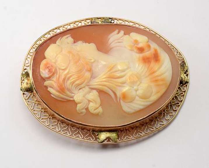 Large Vintage Cameo Pin/Pendant