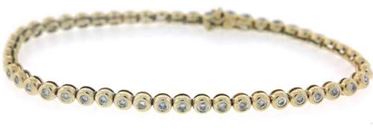 Nice Bezel Set Diamond Tennis Bracelet