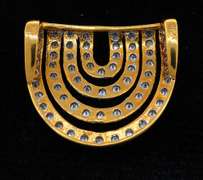 Shimmering Diamond Half-Circle Slide Pendant