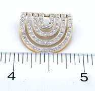 Shimmering Diamond Half-Circle Slide Pendant