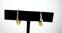 Interesting Geometric Hoop Earrings in Gold