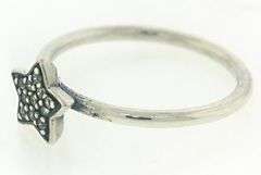 Playful Pandora Sterling Silver CZ Star Ring