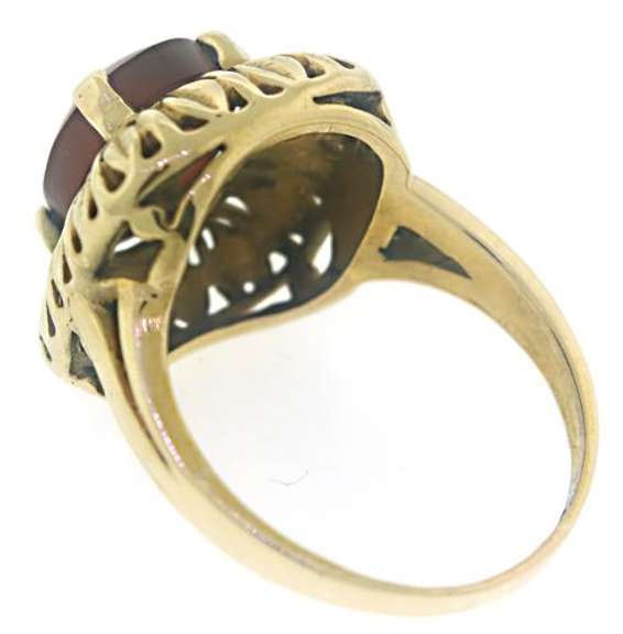 Pretty Orange Agate Ring