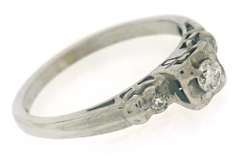 Vintage White Gold Diamond Ring