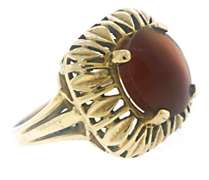 Pretty Orange Agate Ring