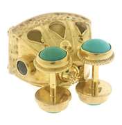 Very Cute Carriage Turquoise Charm