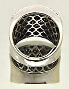 LADIES 14K WHITE GOLD BAND WITH 1.50 CARAT OF DIAMONDS.