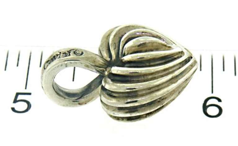 Sterling Silver Lagos Fluted Heart Pendant